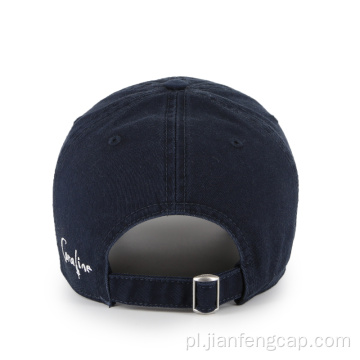 unisex granatowa czapka tata z wyszytym logo